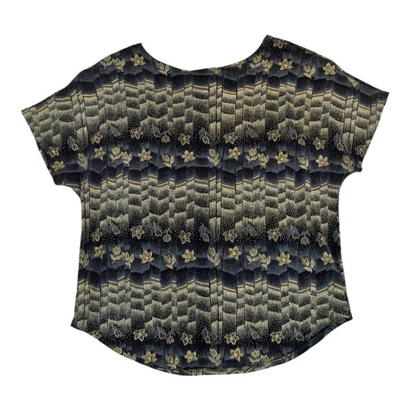 Jaipur Women Top Size L Large Floral Fitted Stretch Hand Wash 92%‎ Acetate - Picture 2 of 4